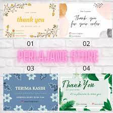 Scopri ricette, idee per la casa, consigli di stile e altre idee da provare. Isi 100pcs Kartu Ucapan Terima Kasih Online Shop Thank You Card Olshop Stiker Olshop Custom Kartu Olshop Kartu Ucapan Terimakasih Lazada Indonesia
