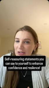 Self-reassuring statements you can say to yourself to enhance confidence  ans resilence!, ✅ ”I trust myself”, ✅ ”I’ve worked really hard to get  here”, ✅ “I know I can do this”, ✅ “I can handle this ...