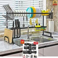 topkitch dish drying rack black