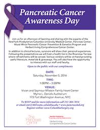 18:55 i know that i can't get rid of it, 18:59 but; Pancreatic Cancer Awareness Month November 2016 Columbia University Department Of Surgery