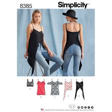 Simplicity 8385 Misses' Tops and Knit Bralette