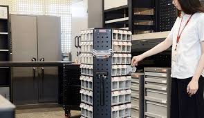 Automating the system, expanding with a second storage tower, attaching a chain or pallet conveyer or adding a transport cart. Schnellklappbehalter Fur Drehturme Mit 6 Satzen Mit 6 Schubladen Fur Industrielle Lagerbedurfnisse Speicherlosungen Fur Werkzeuge Und Arbeitsbereiche Shuter