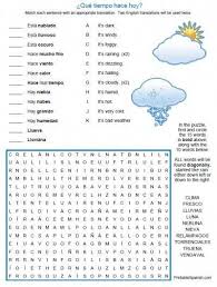 Printable Spanish Freebie Of The Day Que Tiempo Puzzle Worksheet From Printablespanish C Spanish Worksheets Spanish Lessons For Kids Spanish Language Learning