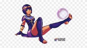 What kind of hair does menat have on? Menat From Street Fighter V Street Fighter Pixel Art Free Transparent Png Clipart Images Download