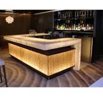 Custom Design Matt Artificial Marble Stone Bar Table Furniture