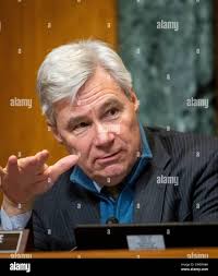 U.S. Senator Sheldon Whitehouse of Rhode Island during a Democratic event 