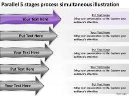 5 Stages Process Simultaneous Illustration Ppt Sample Business Proposal Powerpoint Slides Powerpoint Templates