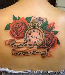 Blue rose tattoo design on ankle. 49 Phenomenal Clock Tattoo Designs For Your Good Time Picsmine