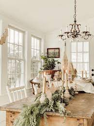 A Cozy Nostalgic Christmas Dining Room Farmhouse Christmas Decor Christmas Dining Room Christmas Dining Table