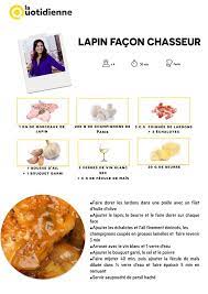 La quotidienne c est votre nouveau rendez vous pour consommer autrement. La Quotidienne Voici La Recette Du Lapin Facon Chasseur Facebook
