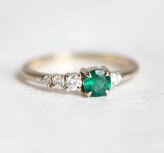 Smaragd Verlobungsring Cluster Diamant Smaragd Ring Etsy