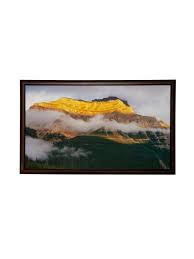 Solid Golden Mountain Print Mountain Print Print Golden