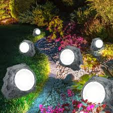 These exceptionally priced led outdoor solar lights offer three different usage modes: Set Of 10 Solar Garden Lamps 2x 0 06w Led Outdoor Light Self Loading Stone Design Solar Meinelampe