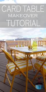 Do You Have An Old Card Table Take A Few Hours And Makeover That Table This Card Table Tutorial Giv Card Table Makeover Table Makeover Kitchen Table Makeover