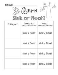 Autumn Sink Or Float Worksheet Freebie Visit Www Littlelearninglane Com For More Fun Ideas Free Printables Sink Or Float Parts Of Speech Worksheets Sink