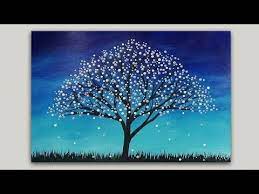 Promote pngtree on your website, blog or social media channel. Surreal Fantasy Tree Acrylic Painting Abstract Silhouette Landscape Youtube