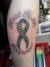 Mental health awareness ribbon tattoo. Rising Phoenix Taking Back My Life From Mental Illness