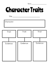 This Set Includes A Character Feelings Character Traits Anchor Chart And 2 Different Gr Character Trait Worksheets Teaching Character Traits Teaching Character