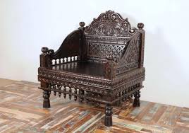 Indian Carved Maharani Sofa Single Jpg 1280 897 Carved Sofa Carved Furniture Furniture