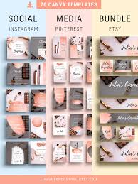 70 Templates For Social Media Rose Gold Brush Instagram Etsy Rose Gold Brushes Kit Rose Rose Gold Sparkle
