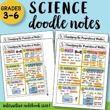 Classifying The Properties Of Matter Doodle Sheet Easy To Use Notes