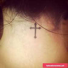 It has been designed to form a simple outline of a cross with a loop of the infinity symbol. Heavenly Cross Neck Tattoo Cross Simple Tattoos Simple Tattoos Momcanvas