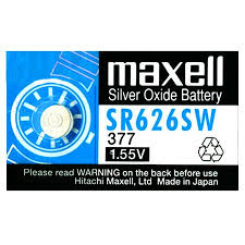 Maxell 377 376 Sr626sw Silver Oxide Button Battery 1 55v 2 Pack Free Shipping