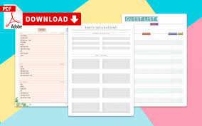 You'll need to stick these in a folder or a binder with sheet protectors to really keep organized 🙂. Party Planner Templates Download Event Planning Pdf