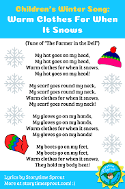 Winter Clothing Song To Sing With Children Perfect For Preschool Or Library Storytime Lyrics By Winter Songs For Preschool Preschool Songs Songs For Toddlers
