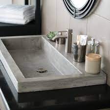 Please note** * grade 304 stainless steel * matt finish * thickness 1.2mm * all sinks available with designer waste 36 Nativestone Trough Drop In Rectangular Bathroom Sink 36 X 19 X 5 Overstock 18235326