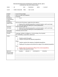 Download rpp bahasa inggris 1 (satu) lembar smp tahun 2020. Rph Year 4 Kssr Bi