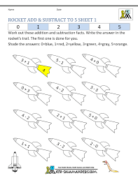 Addition coloring worksheets for 1st & 2nd grade. Addition Subtraction To 5 Worksheets For Kindergarten