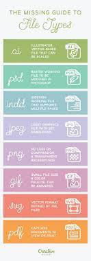 Infographic The Missing Guide To File Types Graphic Design Tips Graphic Design Graphic Design Inspiration