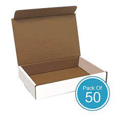 Amazon Com White Cardboard Shipping Box Pack Of 50 11 X 8 75 X 2 Inches White Corrugated Box Corrugated Box Cardboard Shipping Boxes Shipping Box Sizes