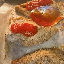 Sprinkle parmesan cheese on top and add the 1 chopped remaining mozzarella slice on top. Oven Baked Chicken Parmesan Easy Weeknight Recipe