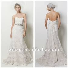 Low Back Lace Strapless Lace Mermaid Wedding Dress Lace Bridal Gown Keyhole Back Wedding Dress