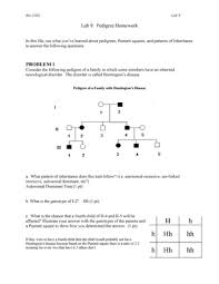 B is the correct answer. Bio 102 Lab 9 Pedigree Homework Studocu