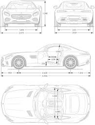 Mercedes Benz Amg Gt 2014 Blueprints Car Drawings Mercedes Benz Amg