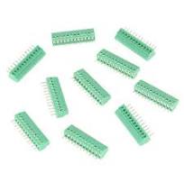 Samfox Steckverbinder für Leiterplatten-Klemmleisten -  12-Pin-Schraubklemmenblock mit 2,54 mm Rastermaß, grün 10er-Pack :  Amazon.de: Baumarkt