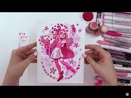 Drawing With Only Pink Art Supplies Drawing Wiff Waffles Pink Art Drawing Wiff Waffles Art
