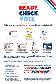 How to get a voter registration card. Votetexas Gov Required Identification For Voting In Person