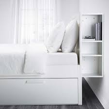 Maybe you would like to learn more about one of these? Ikea Brimnes Bed Frame Headboard With Compartments Queen Size Storage Boxes White Luroy Idiya Ltd