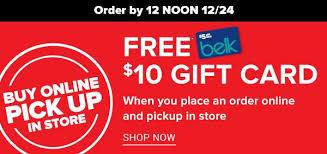 Get it in one hour or less! Belk Buy Online Pick Up In Store 10 Gift Card Milled