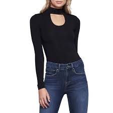 Keyhole Cutout Choker Mock Neck Long Sleeve Fitted Top China Fitted Top And Women Casual Clothes Price Made In China Com