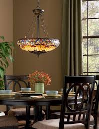 Quoizel Belle Fleur 4 Light Tiffany Inverted Pendant Tiffany Light Fixtures Lamps Living Room Tiffany Style Lighting