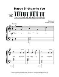 Happy Birthday With Letters Chords And Lyrics Free Pdf Piano Sheet Music Sheet Music With Letters Piano Sheet Music Pdf Sheet Music