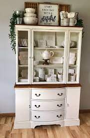 Dining hutch makeover (diy) | farmhouse style paint and decorate with me 2019. Pin On Kitchen Ideas Rustic Country Farmhouse