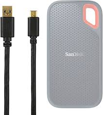 The wire that comes with it is usb c to c, how every it has a c input to usb 3.1 output adapter that comes with it and clips on the wire just fine, the only thing bad i could. Kabel Usb C Usb 3 1 Fur Sandisk Extreme Ssd 1 Tb 2 Tb Amazon De Elektronik