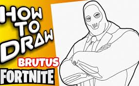 Fortnite battle royale coloring page skull trooper kleurplaten in. How To Draw Shadow Brutus Skin From Fortnite Game Cute766