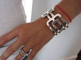Hermes Bracelet Manchette Arcane Argent Massif Bracelet Manchette Bijoux Manchette